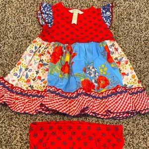 Infant Matilda Jane Dress with Bloomers.